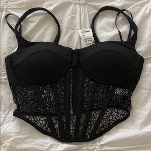 Akira bustier black lace new with tags size small